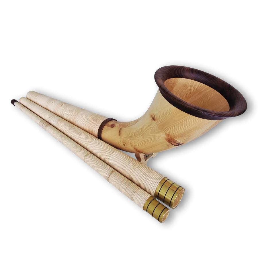 Alphorn Modell Spitzenklasse Zirbe Arve Tonart Fis/Ges – Bild 3