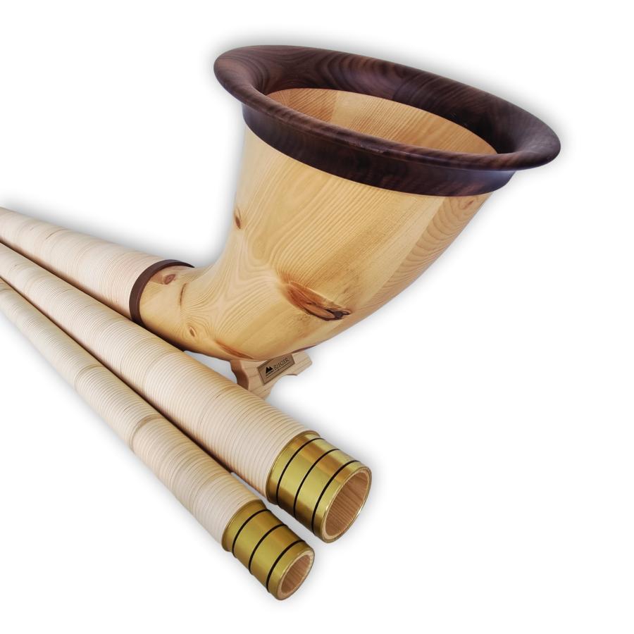 Alphorn Modell Spitzenklasse Zirbe Arve Tonart Fis/Ges – Bild 6
